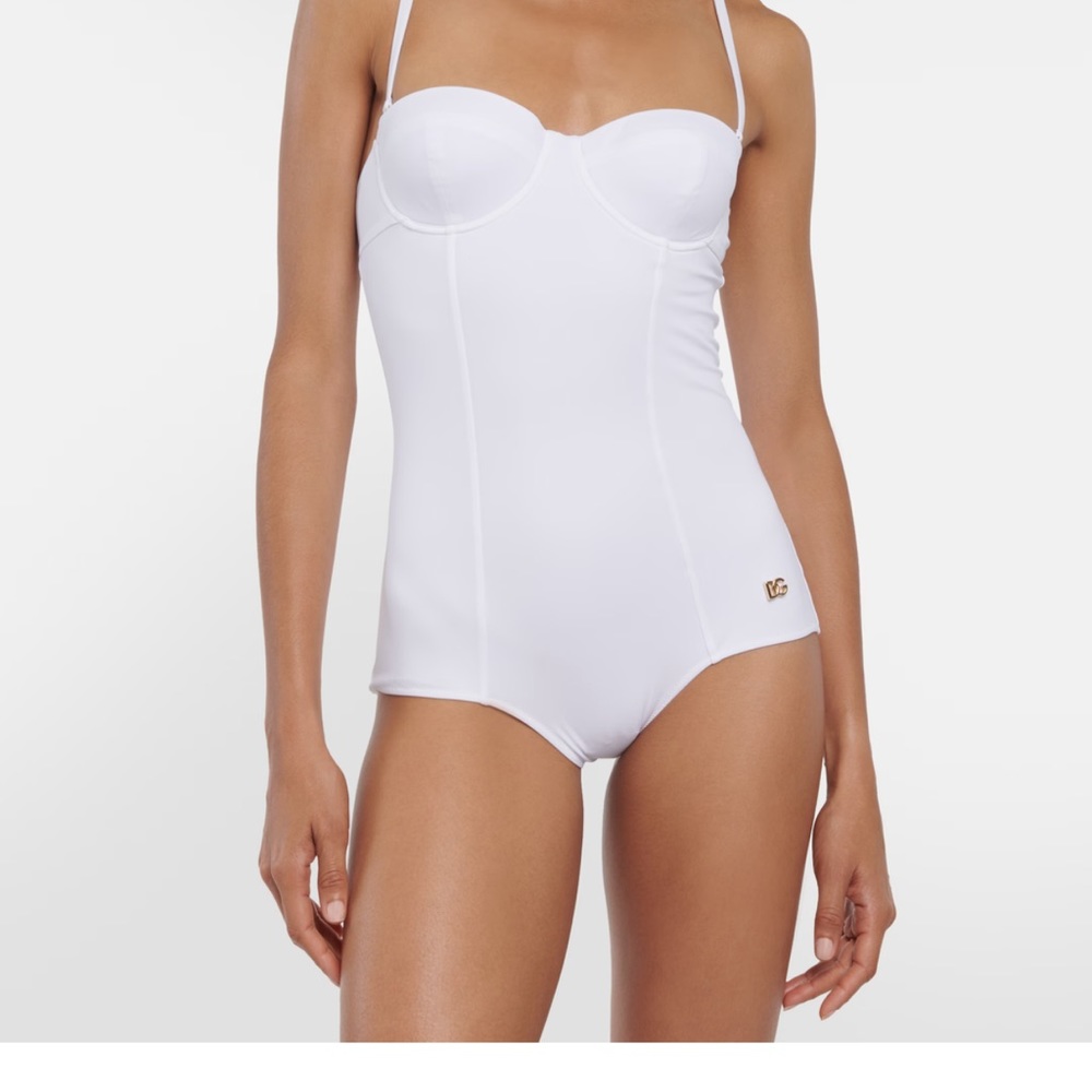 Dolce & Gabbana White Balconette One Piece swimsuit